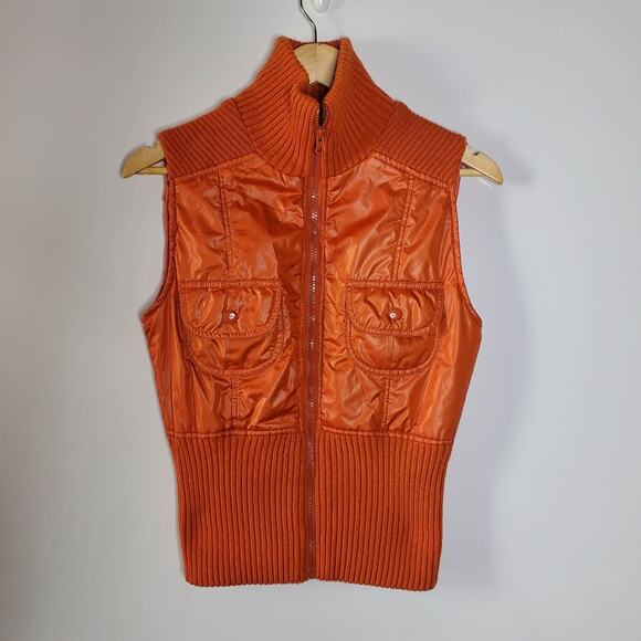 Ashley by 26 International orange fitted cargo vest Size Medium - Picture 1 of 9